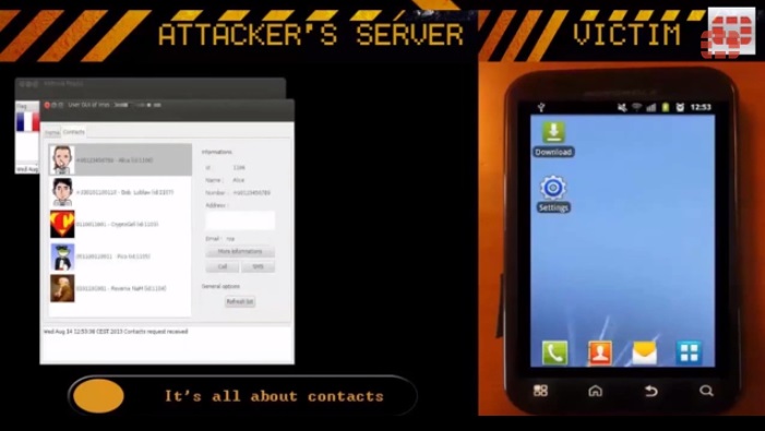 screen z wideo mobilny robak