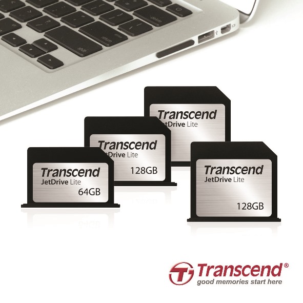 Do 128GB dodatkowej pamięci dla MacBooka z kartami TRANSCEND JetDrive Lite